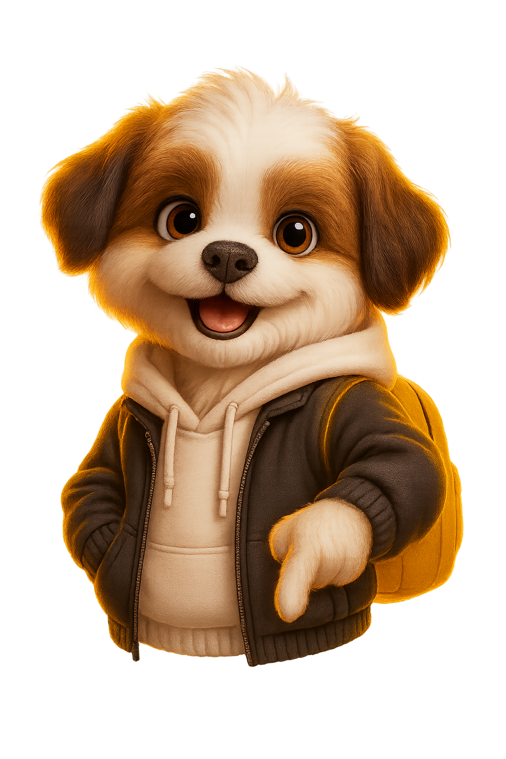 Mascot Theo pointing towards the waitlist form on mobile