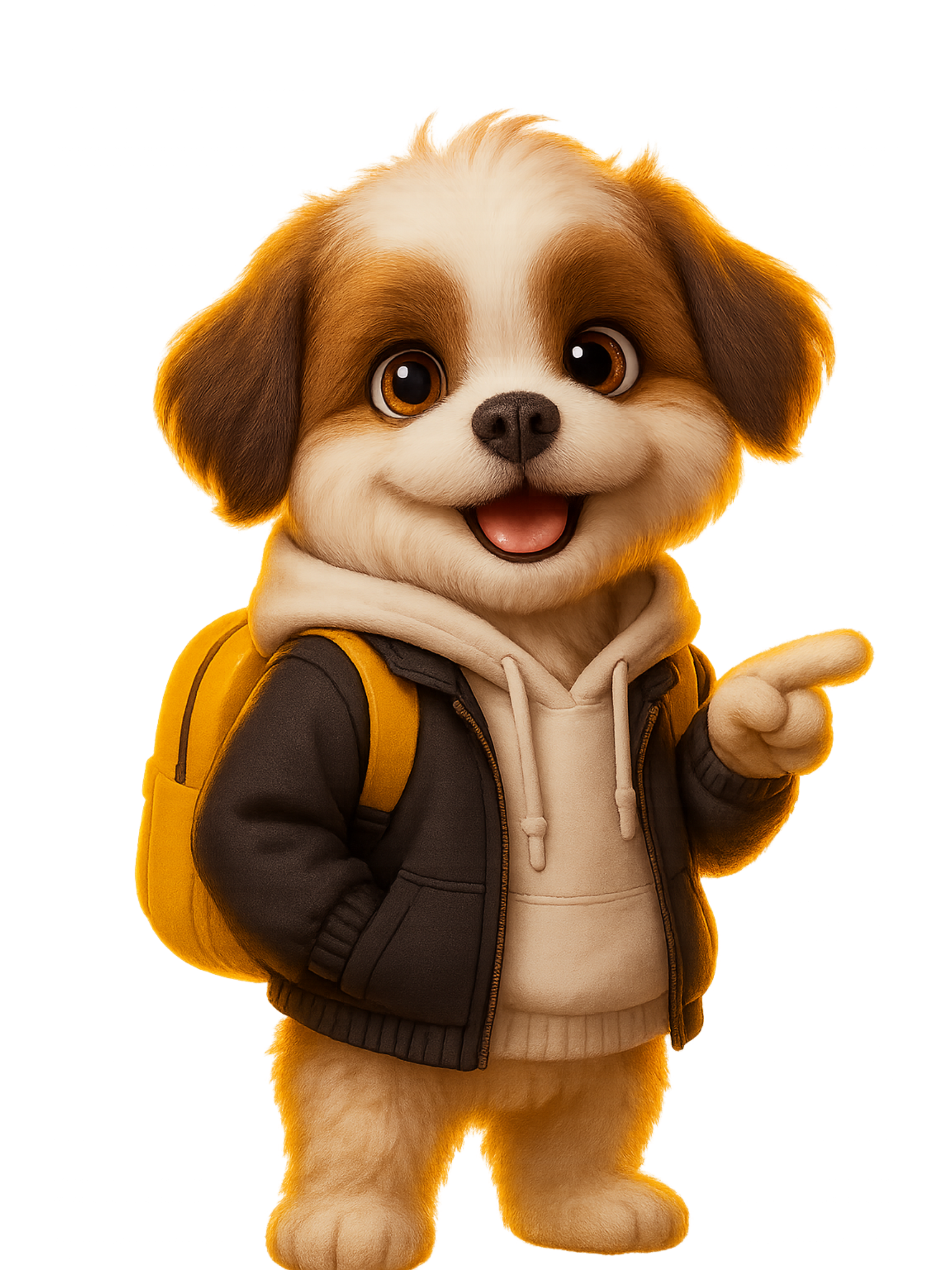 Mascot Theo pointing towards the waitlist form